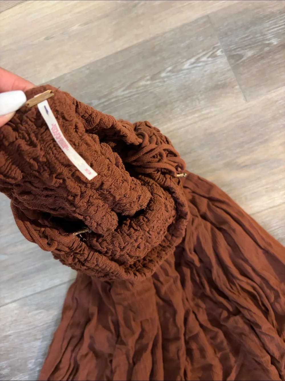 Free People Strapless Rust Maxi Dress